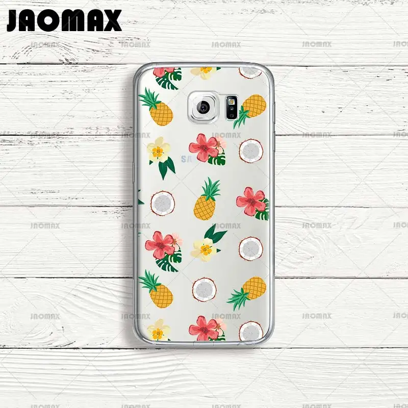 Jaomax Fruit Prime Pineapple Case For Samsung Galaxy S8 S7 S6 S5 S4 S3 Edge Plus Silicone Transparent Soft TPU Phone Cover Quote |