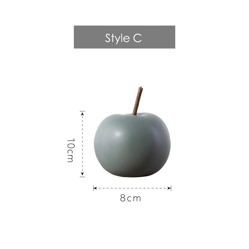 Style C Современный стиль, домашний декор, Керамическое яблоко, фигурки, искусство и ремесла, украшение дома, аксессуары, красивые орнаменты для свадьбы - Цвет: Style C