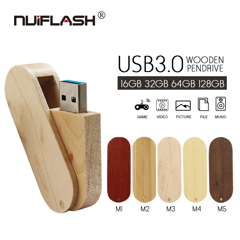 Вращающийся деревянный usb флеш-накопитель 4G 8GB 16GB флеш-карта usb карта памяти 32GB 64GB флеш-накопители u-диск Флешка USB 3,0