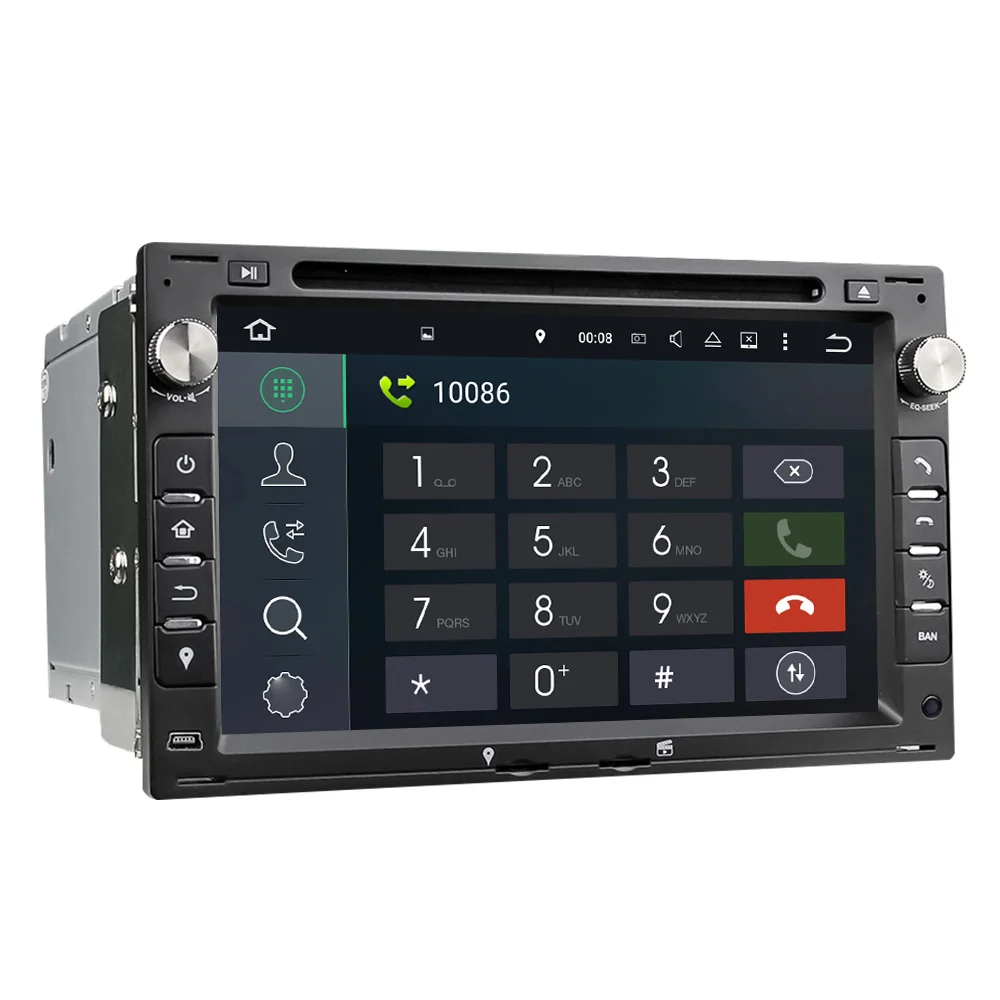 Автомобильный DVD плеер Eunavi 2 Din 7 дюймов Android 9 0 четыре ядра GPS радио для