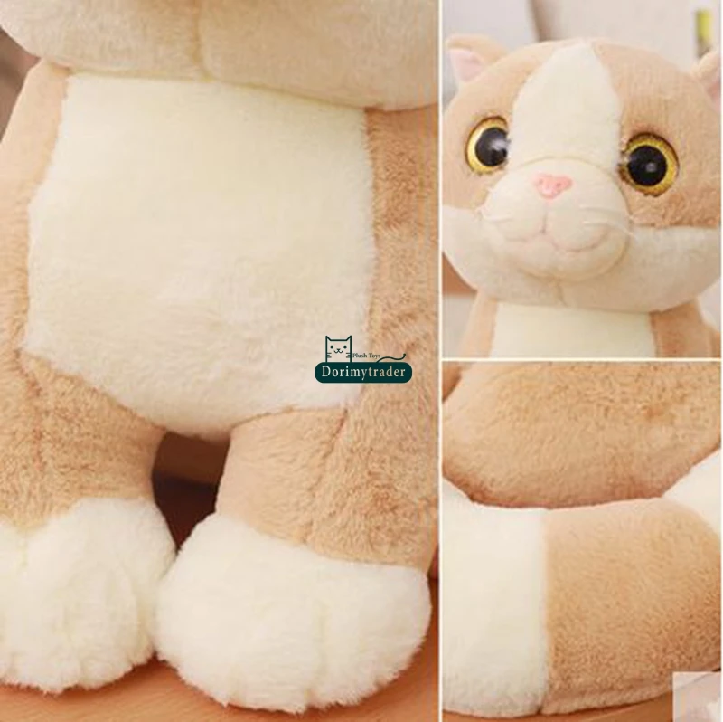 

Dorimytrader New Lovely Big 65cm Soft Cartoon Cat Plush Doll 26'' Stuffed Lovely Animal Cats Toy Kids Play Doll Gift DY60152