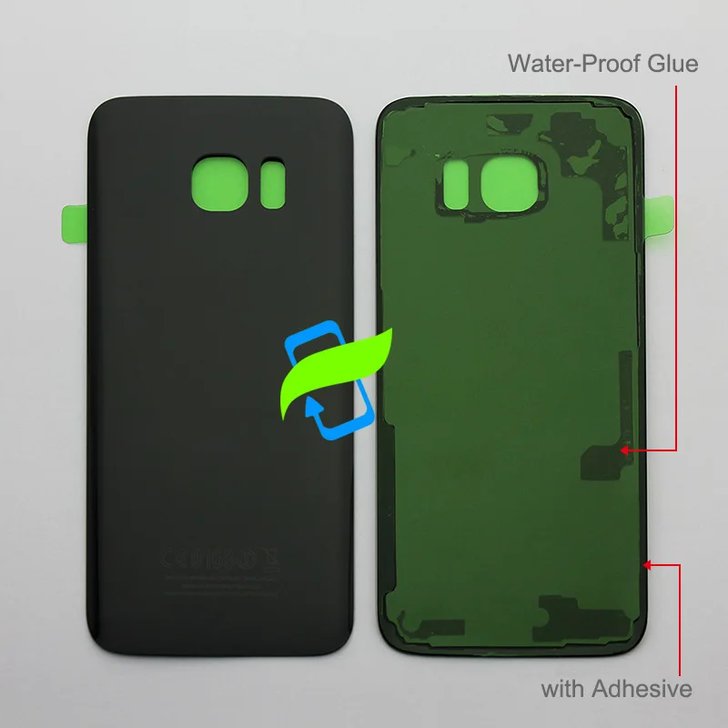 Крышка батарейного отсека для Samsung Galaxy S7 G930F/S7 Edge G935F Задняя стеклянная крышка