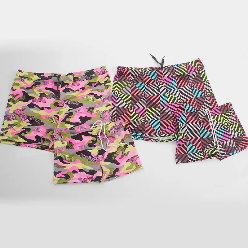 Мужские плавки с принтом эластичные мягкие быстросохнущие шорты боксеры для