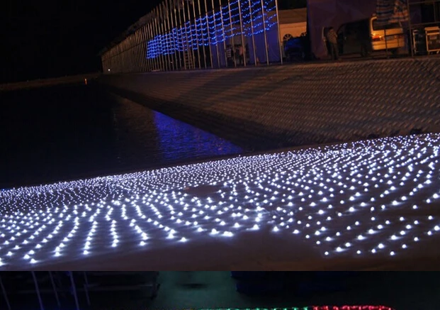 8 м * 10 большие сетчатые огни 2000 светодиодная сетка декоративная Волшебная