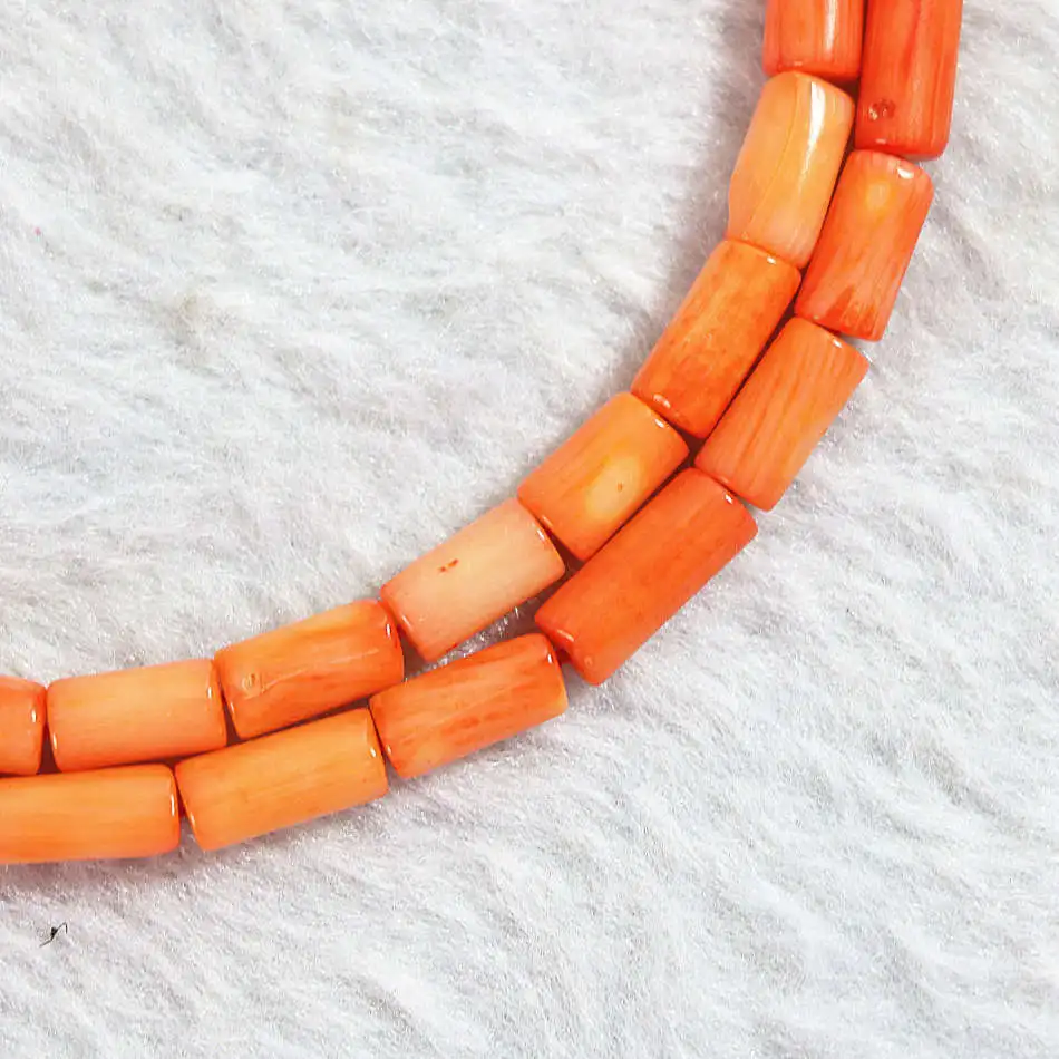 Натуральный Полудрагоценный камень красного оранжевого кораллового цветов 4x9 мм