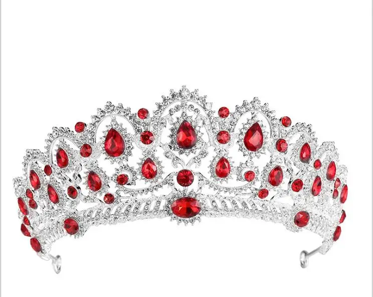 Роскошные Кристаллы свадебное корона сплава свадебная тиара барокко queen King