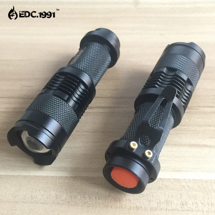 

EDC Waterproof LED Flashlight Torch zoomable Adjustable Focus Lantern Outdoor camping Survival Kit