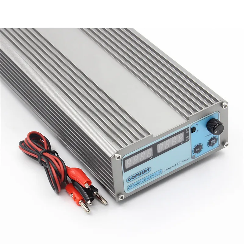 B Мини cps-3010II DC блок питания+ банановый зажим провода ЕС Великобритания США адаптер OVP/OCP/OTP низкая мощность 110 V-230 V 0-30 V 0-10A CPS-3010 - Цвет: B