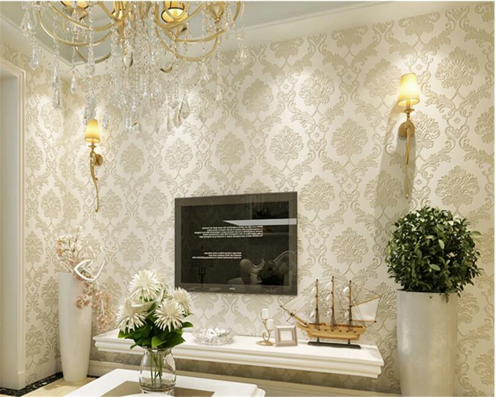 

beibehang European-style 3D luxury three-dimensional sculpture non-woven wallpaper background wall papel de parede papier peint