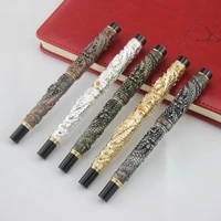 the most complete gift jinhao luxury dragon fountain pen vintage 18kgp 0 5mm nib ink pens for writing stationery office supplies