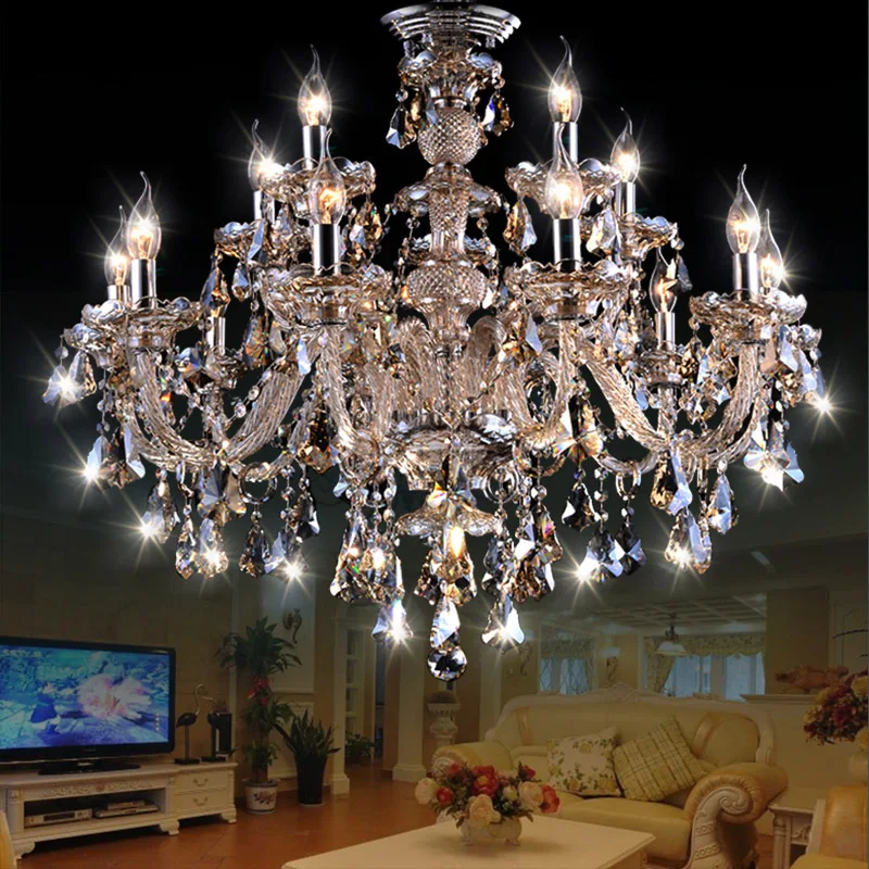 Continental European cognac crystal chandelier bedroom living room lighting LED restaurant lights | Аксессуары для одежды