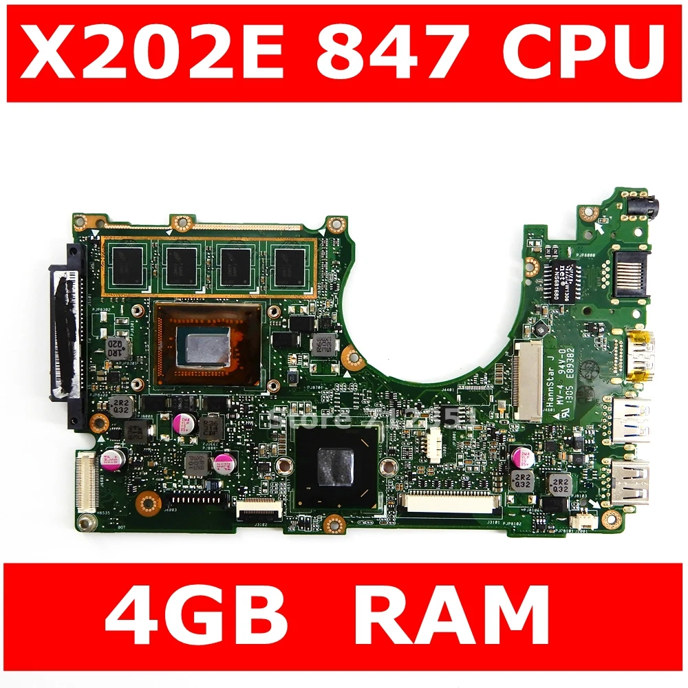 X202E 847 Процессор 4 Гб Оперативная память Материнская плата ASUS X201E X201EP Q200E S200E