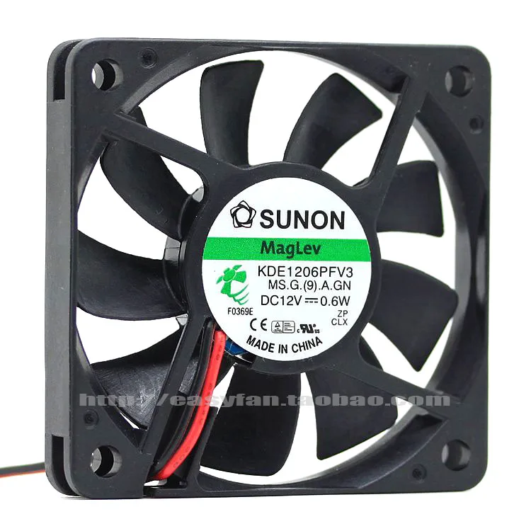 Новый ультратонкий бесшумный охлаждающий вентилятор SUNON KDE1206PFV3 6010 0 6 Вт см| |