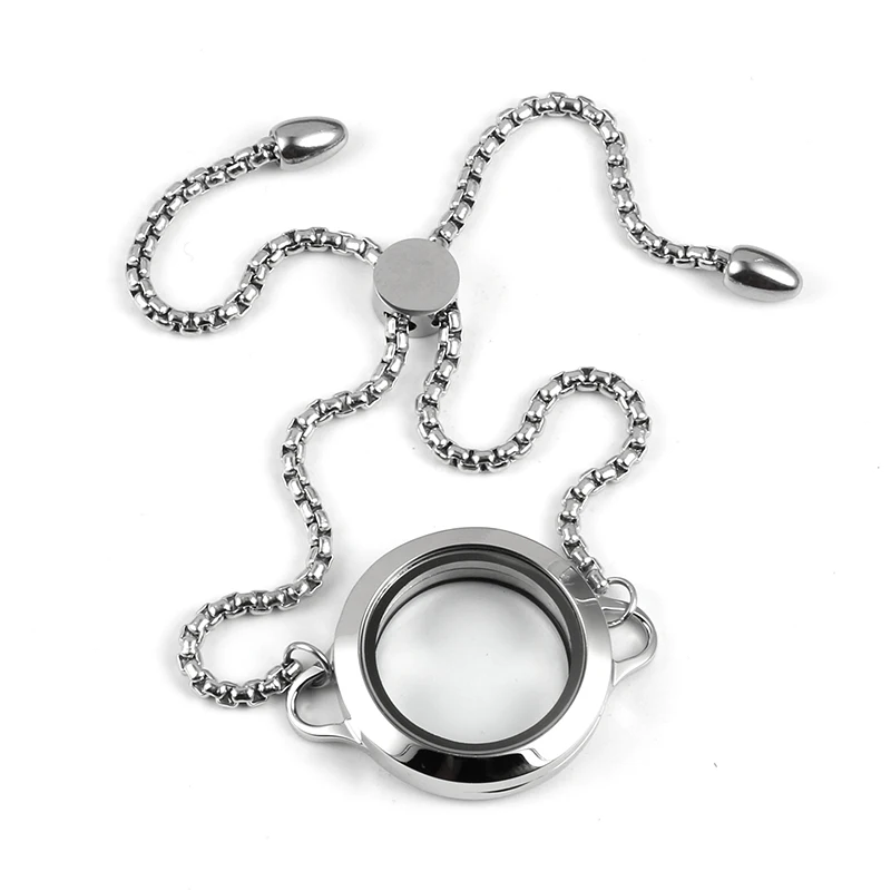 No. 1 URSJEWELRY Новое поступление 316L нержавеющая сталь 25 мм Магнитные Серебряные Плавающие Медальоны живой медальон памяти браслет цепочка браслеты - Окраска металла: No. 1