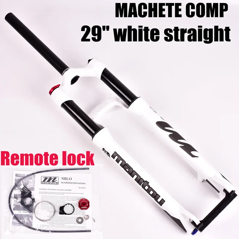 29Remote Straight WT Велосипедная вилка Manitou Machete COMP, велосипедная подвеска, горный велосипед MTB, воздушная вилка 27,5 дюймов, 29er, ручной пульт дистанционного управления, 100*9 мм - Цвет: 29Remote Straight WT