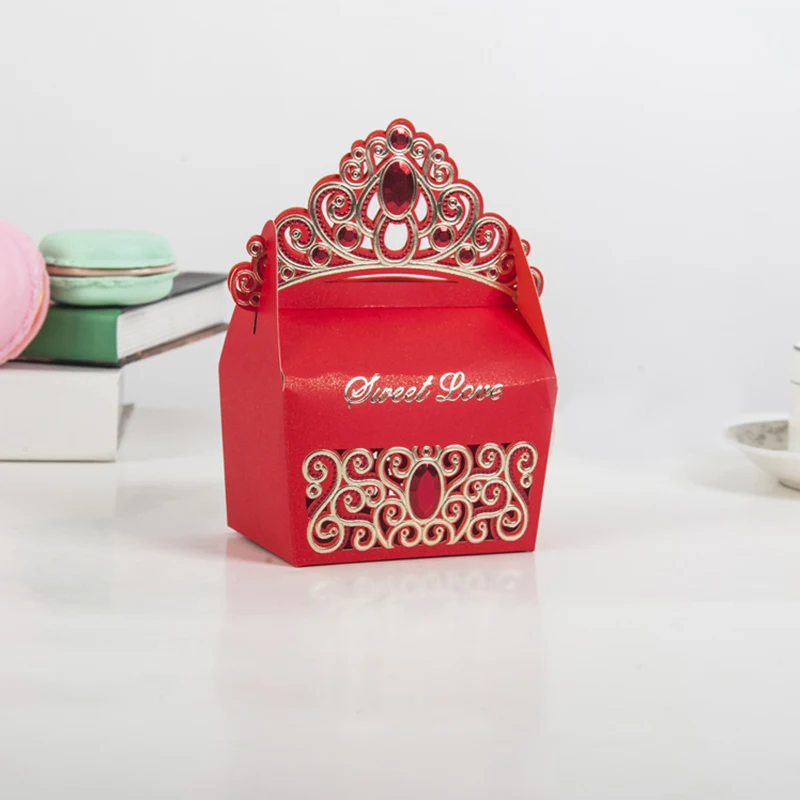 20 шт. Золотая бронзовая бумажная коробка для вечерние Ринок свадьбы