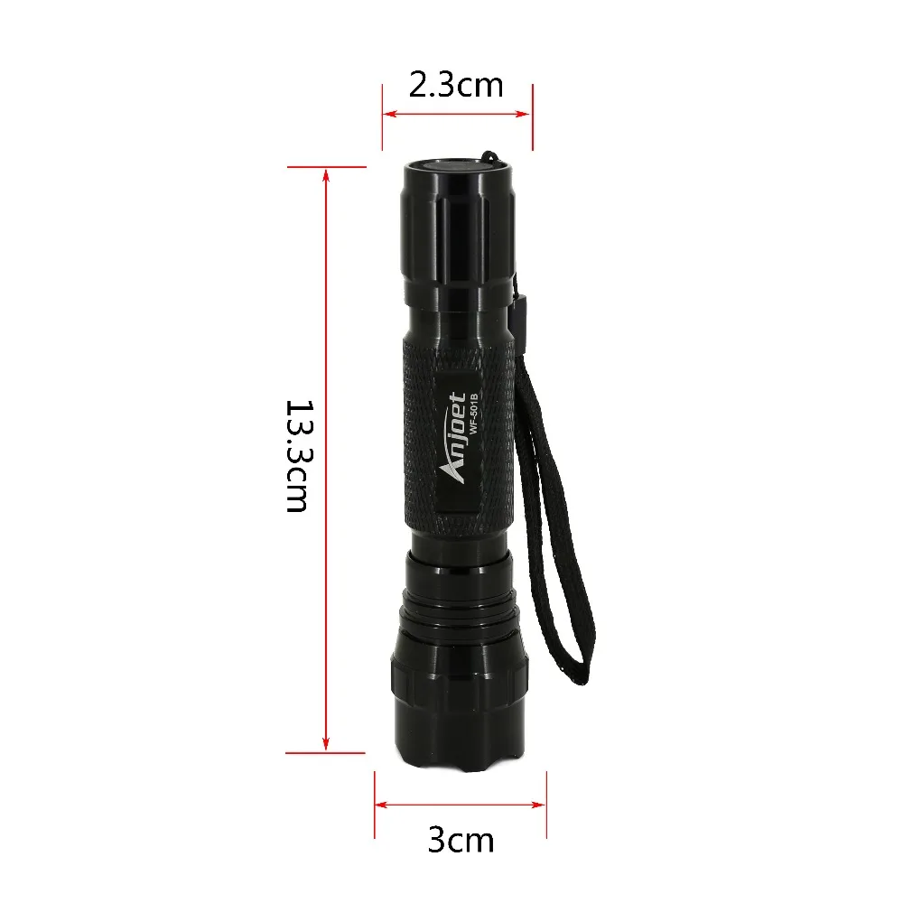 ANJOET 501B Mini LED Flashlight 2000LM T6 Q5 1modes/5modes Optional Tactical Adventure Camping Signal command money detect torch | Лампы и