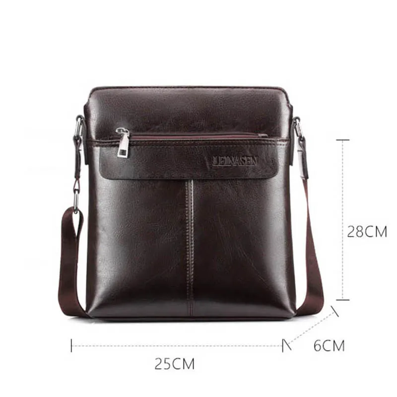 

Luxury Men'S Handbags High Quality Leather Male Bolsa Men Messenger Shoulder Bags For Business Large Capacity Flap Hot Handbag