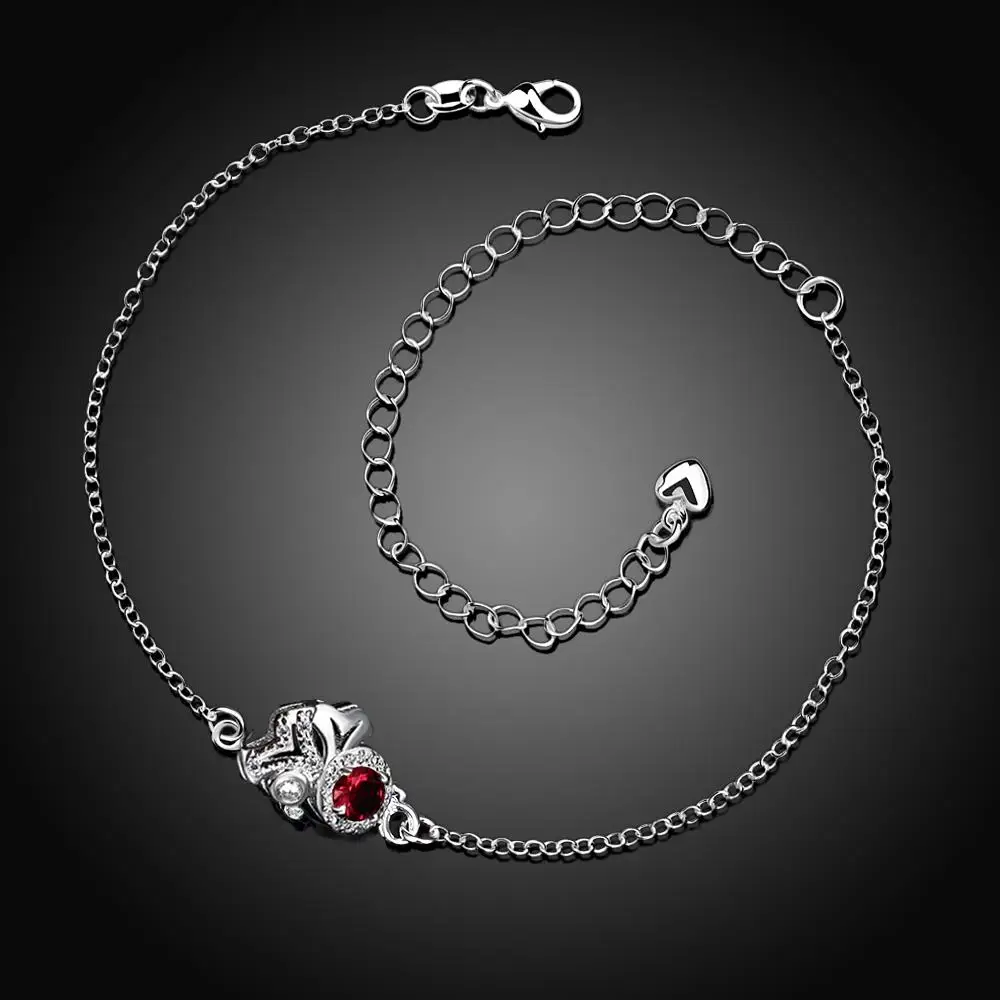 Браслеты с изображением растений cheville tornozeleira bijoux pour pied glass Синий Красный rojos серебряный цвет marque de Lux egipto Dahu Rico ножные браслеты