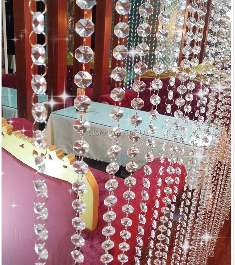 100 м прозрачное стекло люстры свадебный кристалл лампы гирлянда цепочки призмы |