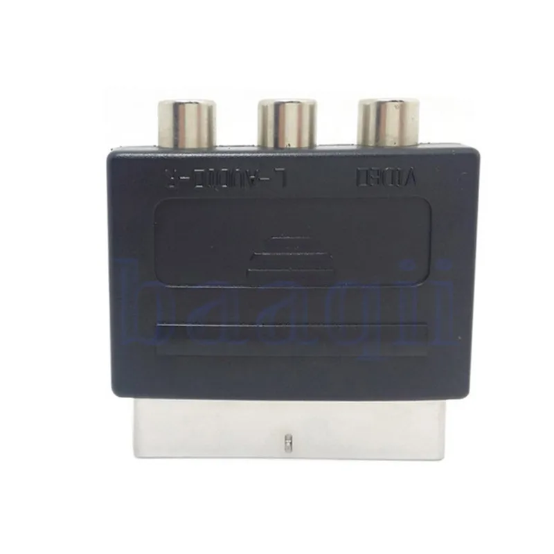BAAQII 20 контактный Переходник SCART на 3 RCA Аудио Видео AV входной порт конвертер ТВ