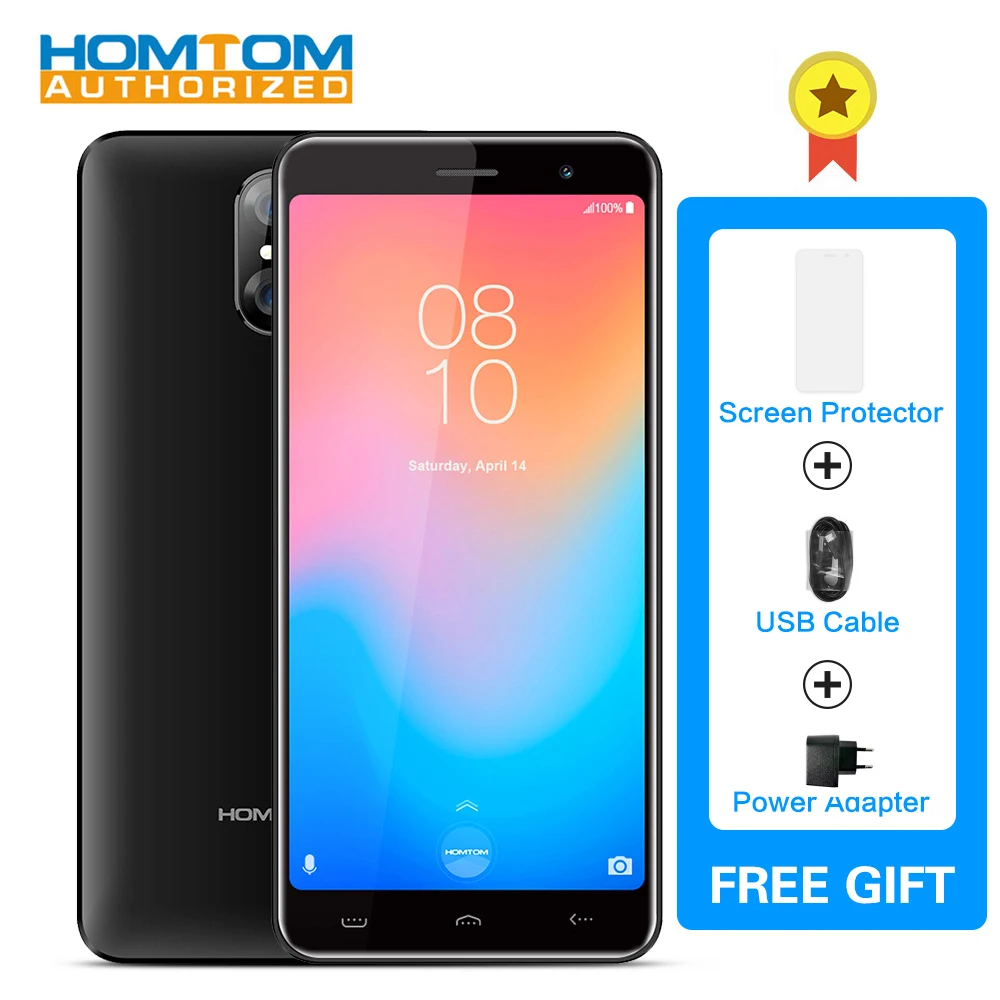 HOMTOM C13 3g смартфон 5 0 дюймов MT6580M четырехъядерный 1. 3G Гц 1 ГБ ОЗУ 8 Гб ПЗУ 2750 Мп задняя