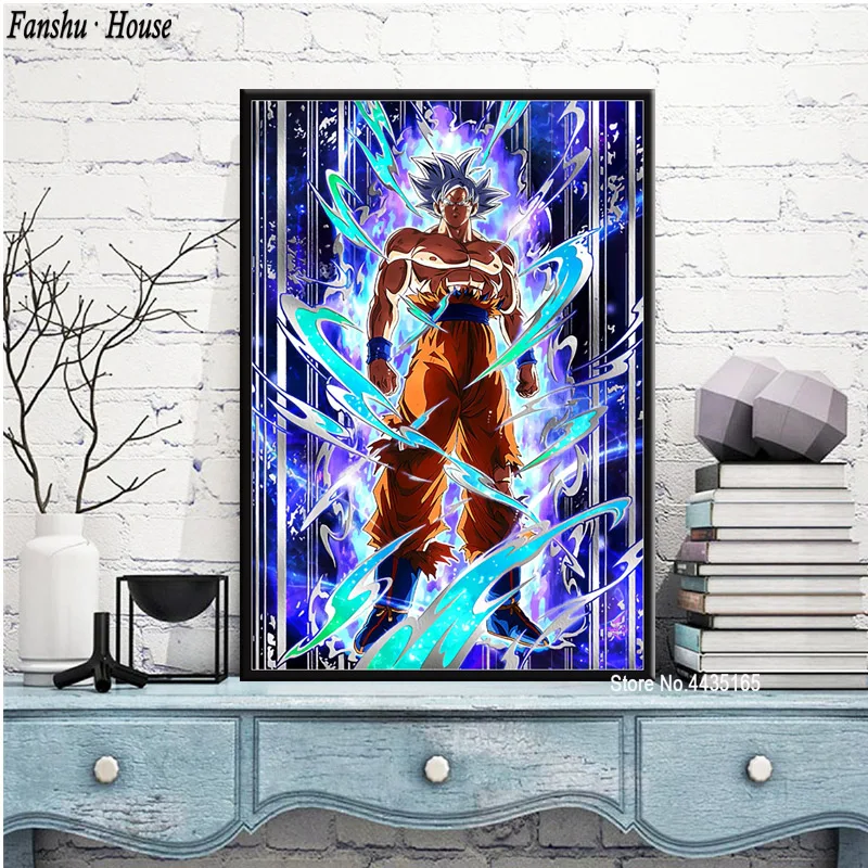 Dragon Ball Супер Broly фильм Япония Аниме комиксов серии фильм плакат стены книги по искусству принты для гостиная домашний декор до - Цвет: Фиолетовый