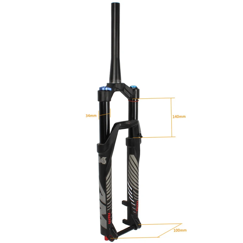 Воздушная вилка для горного велосипеда 26/27 5/29 дюйма MTB bicle140mm дорожная 15 мм через