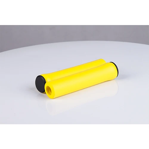 yellow MTB Мягкие силиконовые ручки для горного велосипеда 1 пара желтый красный зеленый оранжевый синий черный - Цвет: yellow