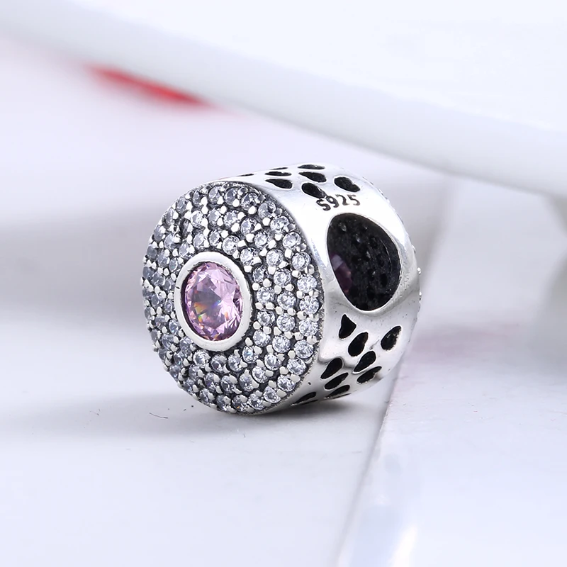 High Quality 925 Sterling Silver Luxury Shinning Pave CZ Beads Fit Original DIY Pandora Charm Bracelet Authentic Fine Jewelry | Украшения и