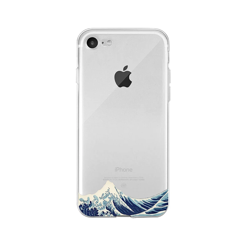A8 Ruicaica японский art wave прозрачный мягкий чехол для телефона iPhone X XS MAX 6 6 S 7 7 plus 8 8 Plus 5 5S XR - Цвет: A8