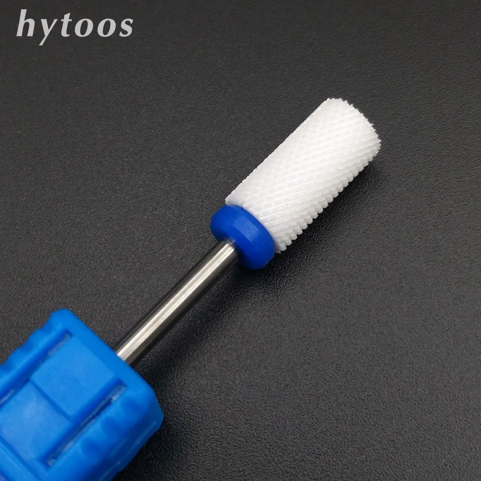 HYTOOS Barrel керамический сверло для ногтей 3/32 &quotвращающиеся сверла маникюра и