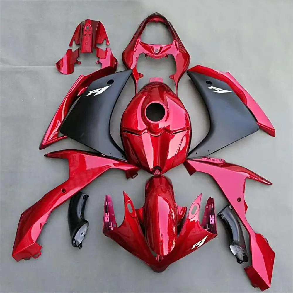 YZF-R1 07-08 красный Обтекатели Кузов Cowling крышка боковая панель крыло w/обтекатель бака для Yamaha YZF 1000 R1 2007 2008