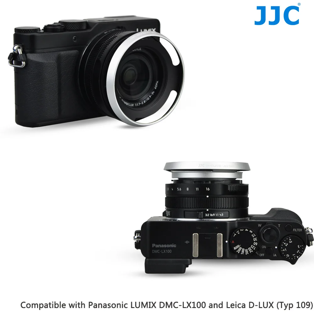 JJC металлическая бленда объектива 58 мм протектор для Panasonic LUMIX DMC-LX100 и LEICA D-LUX(Typ 109