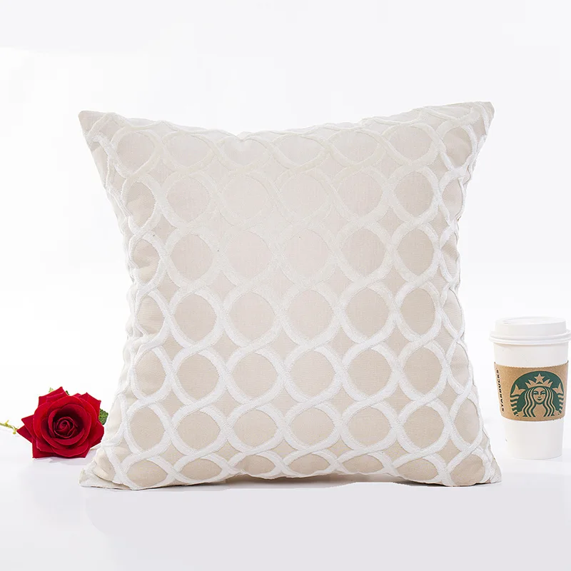 

Flocking Geometric pillow Three-dimensional Circle pattern Cushion Cover decorative pillows cushions home decor