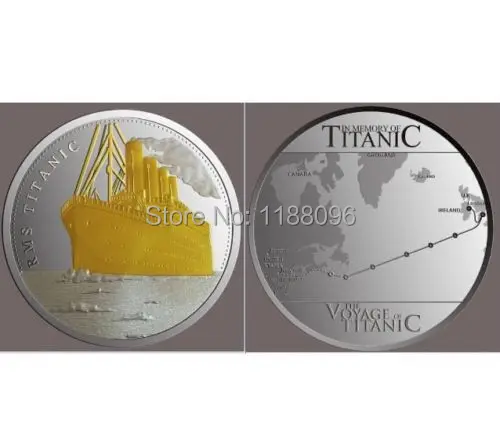 На заказ R.M.S TITANIC готовые золотые монеты 24 k дешевые Изящные серебряные на медали