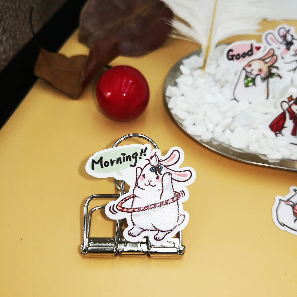 40 шт DIY Скрапбукинг мультипликационные наклейки милые животные кролик чемодан стеклянный блокнот "Гитара" украшение чемодана наклейки