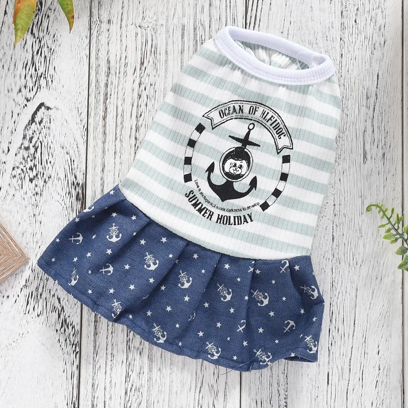 Полосатый жилет розовый зеленый летний пудель одежда для собак XS XL футболка