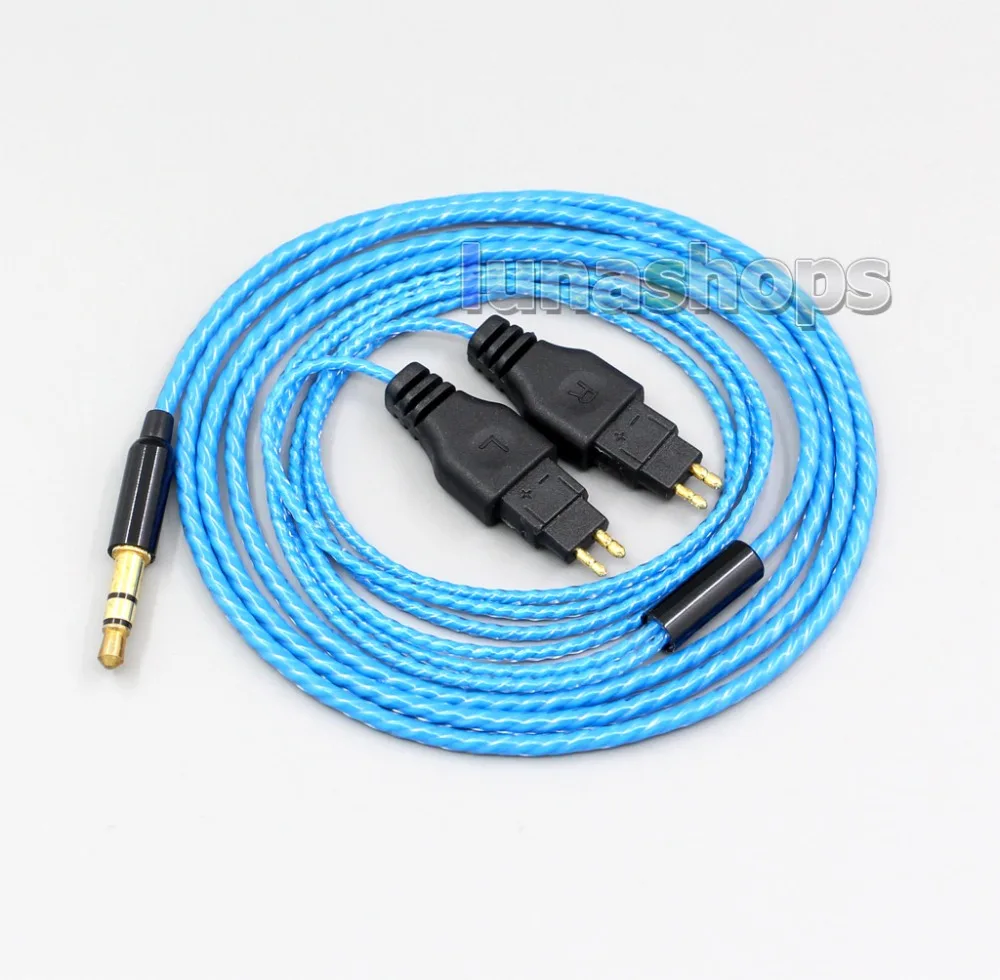 Синий Супер мягкий кабель для Sennheiser HD25-1 SP HD650 HD600 HD580 HD525 HD565 HD660s HDXXX наушники LN004752 - Цвет: Синий