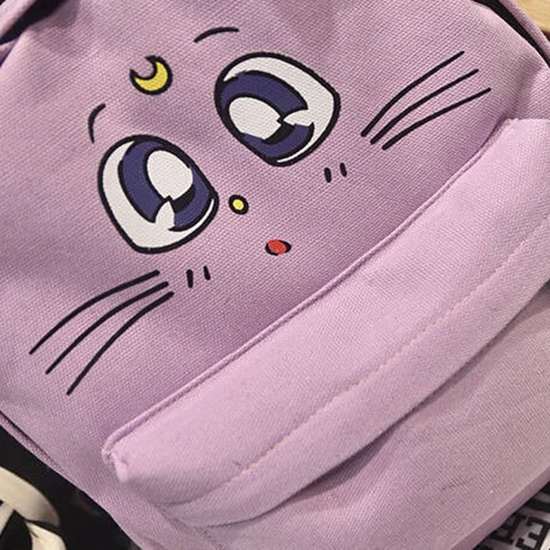 Дизайнерский японский Рюкзак Kawaii Cat рюкзаки с ушами Сейлор Мун модная школьная