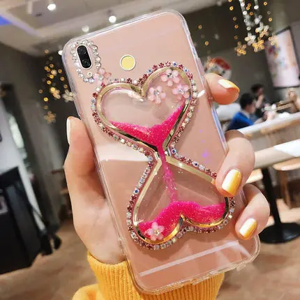 Блестящий жидкий зыбучий песочный чехол для iPhone XR XS Max 6 6S 7 8 Plus 7Plus Bling Wine Glass Case Capa
