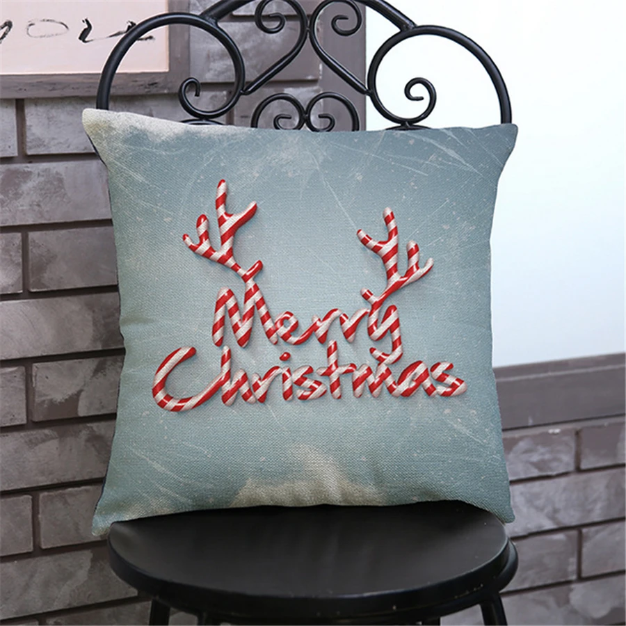 Современная Европейская простая Рождественская подушка для кресла с оленем