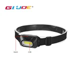 GIJOE миниатюрная головная лампа led cob портативная лампа для освещения с батареей 3 * AAA водонепроницаемая лампа 2019 Новое поступление освещение для походов и кемпинга