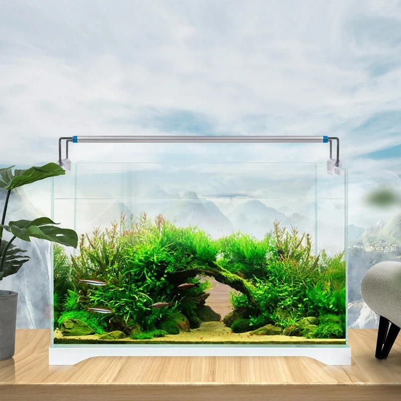 LED Aquarium Light, White Super Bright Fish Tank Aquarium LED Strip Light Waterproof Aluminum Lighting For Quarium, Fish Tank