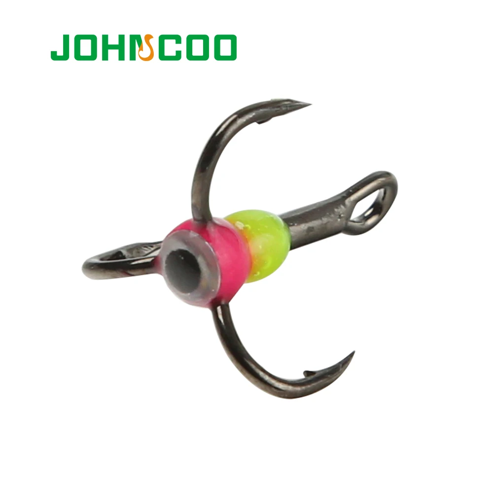 JOHNCOO 6 шт 2018 новый зимний ледяной рыболовный крючок с супер прочными тройными