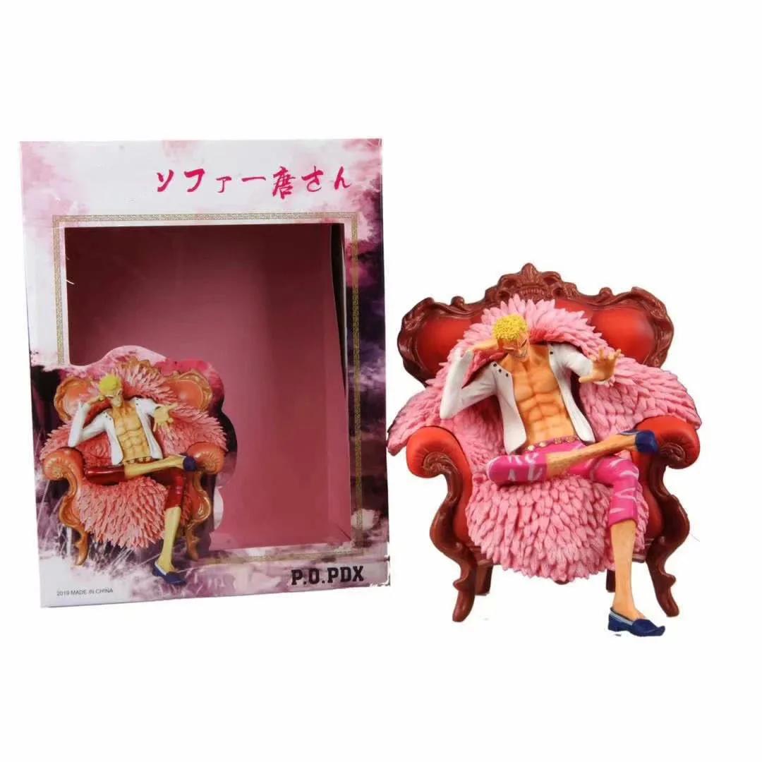 Аниме ONE PIECE GK Donquixote Doflamingo в диване фигурка модель игрушки 12 см