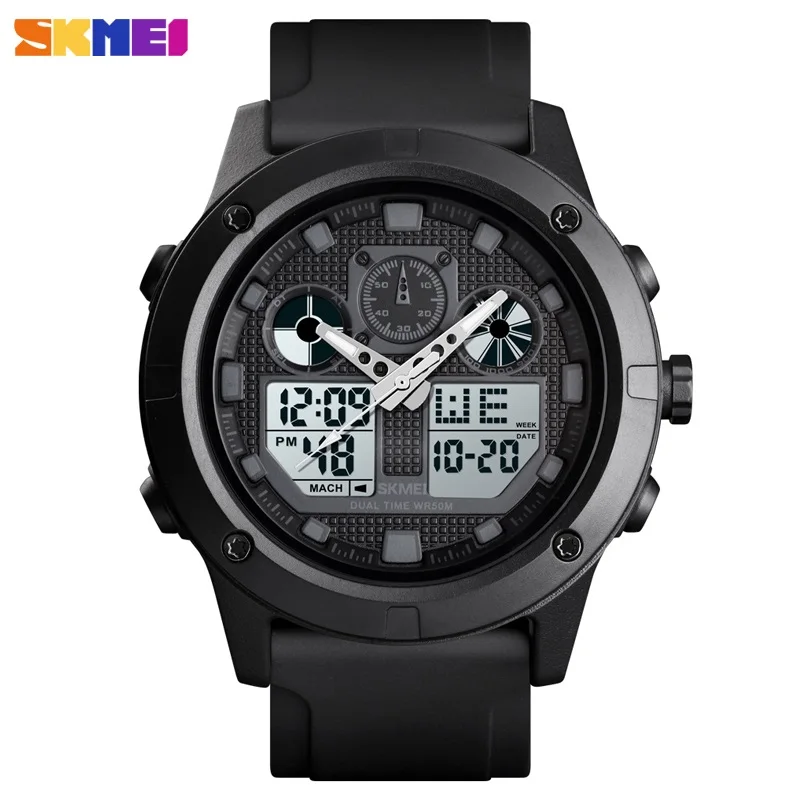 Мужские Цифровые часы SKMEI водонепроницаемые светящиеся электронные с