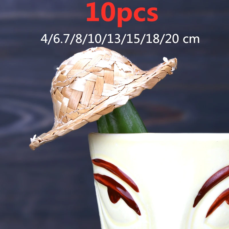 

10pcs Fruit Cocktail Pick Stick Mini Decorative Small Straw Hat For Cocktail Drink Cocktail Picks Bar Tools Bar Barware