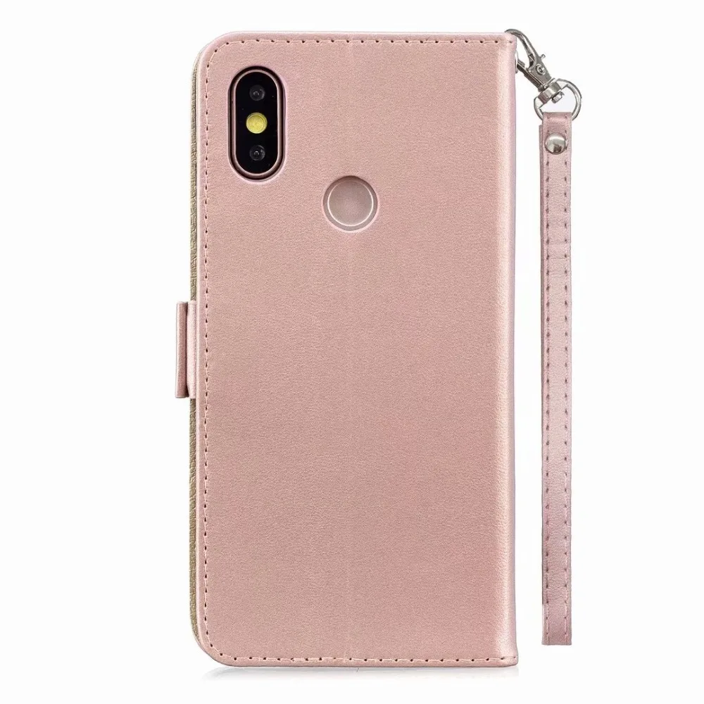 Роскошный чехол для Xiaomi Mi A2 из искусственной кожи с магнитной бабочкой кошелек