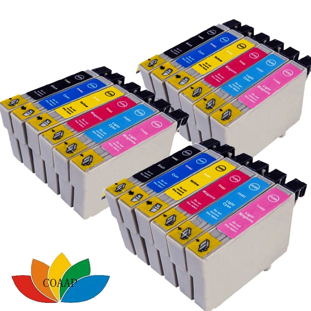 18T0481 T0486 (T0487) Совместимые чернильные картриджи для принтера Epson Stylus Photo RX 500 600 620 R200